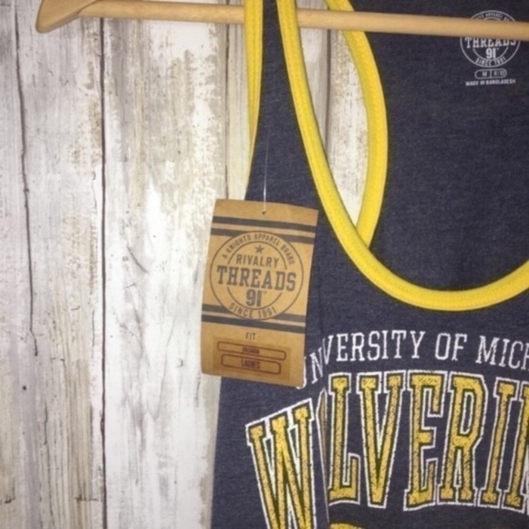 NWT NCAA Michigan Wolverines Blue Tank - Picture 5 of 5